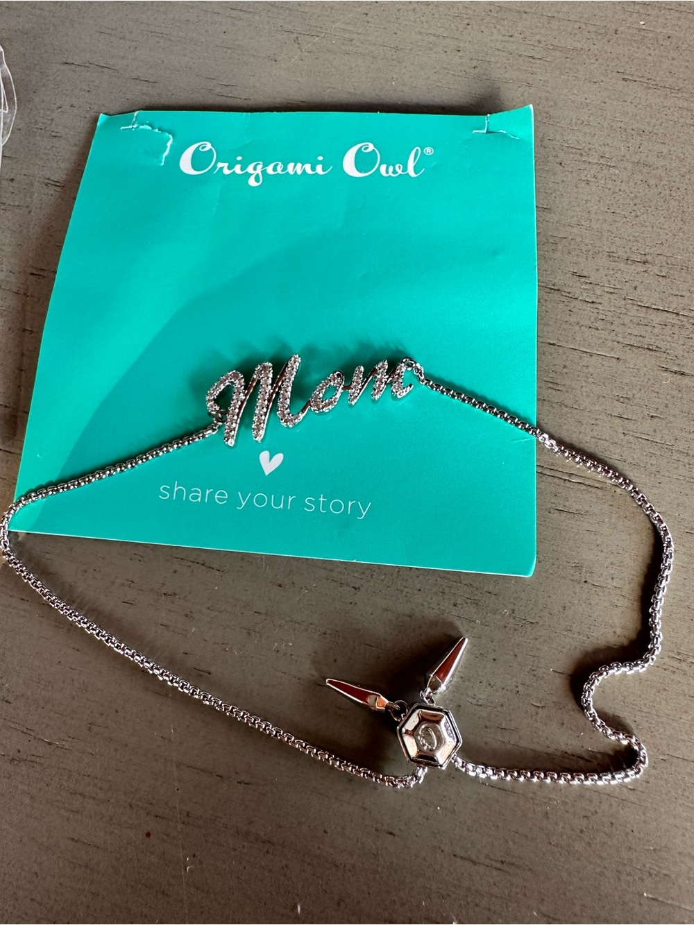 NEW Origami Owl Silver MOM BOLO Bracelet
